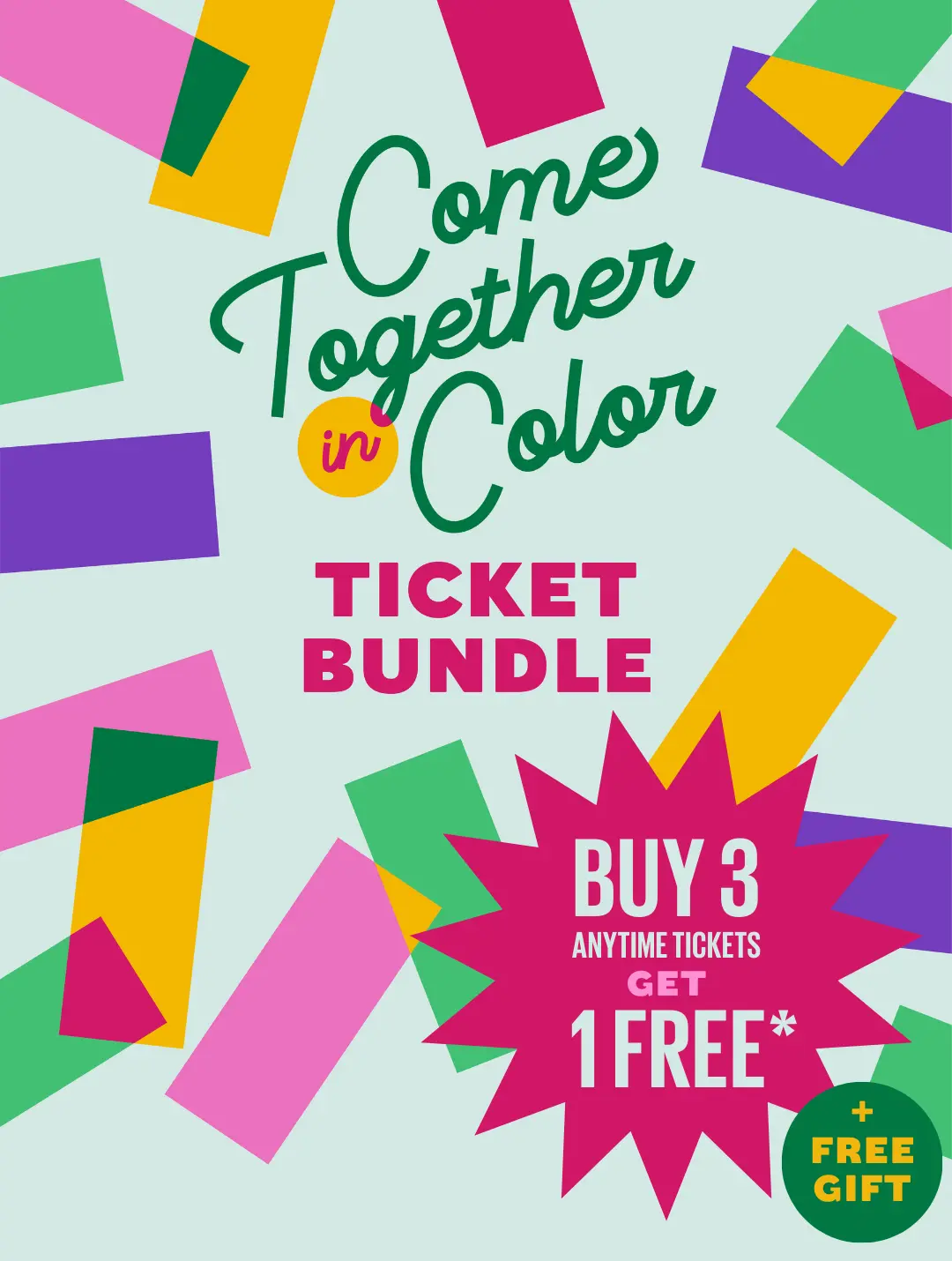 Come Together in Color Ticket Bundle 🌈 💙❄️